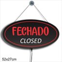 Ver imagem 1 de Display Luminoso Letreiro Led Oval 52x27cm Fechado / Closed