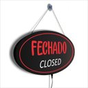 Ver imagem 2 de Display Luminoso Letreiro Led Oval 52x27cm Fechado / Closed