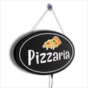 Ver imagem 2 de Display Luminoso Letreiro Led Oval 52x27cm Pizzaria
