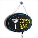 Ver imagem 2 de Display Luminoso Letreiro Led Oval 52x27cm Open Bar Boteco