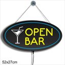 Ver imagem 1 de Display Luminoso Letreiro Led Oval 52x27cm Open Bar Boteco