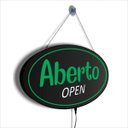 Ver imagem 2 de Display Luminoso Letreiro Led Oval 52x27cm Aberto / Open