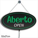 Ver imagem 1 de Display Luminoso Letreiro Led Oval 52x27cm Aberto / Open