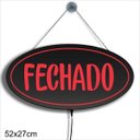 Ver imagem 1 de Display Luminoso Letreiro LED Oval 52x27cm FECHADO