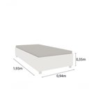 Ver imagem 2 de Cama de Solteiro Moderna Box - Monaco-neve - Tcil Móveis