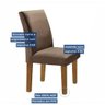 Conjunto Mesa De Jantar Com 6 Cadeiras Cel Móveis Marrom - 2