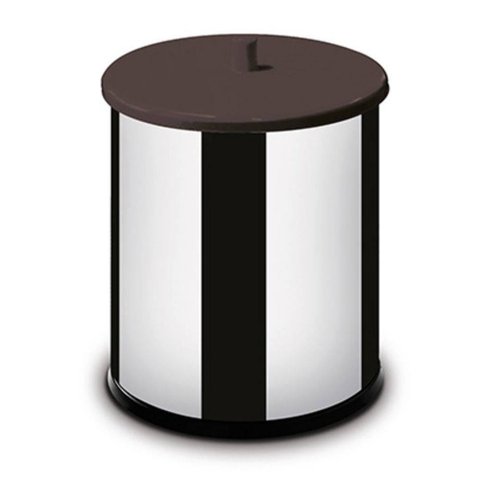 Lixeira de Inox com Tampa Preta 3