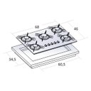 Ver imagem 4 de Cooktop 5 Bocas Askoi Preto à Gás GLP Superautomático