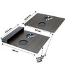 Bandeja Apoio Braço Sofá Suporte Esteira Flexível Madeira MDF Grosso 6mm Porta Copos Marrom Tabaco - 11