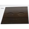 Bandeja Apoio Braço Sofá Suporte Esteira Flexível Madeira MDF Grosso 6mm Porta Copos Marrom Tabaco - 4