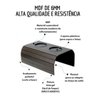 Bandeja Apoio Braço Sofá Suporte Esteira Flexível Madeira MDF Grosso 6mm Porta Copos Marrom Tabaco - 10