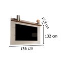 Ver imagem 3 de Painel Vivare 1.36 Off White/Freijó - Germai Móveis