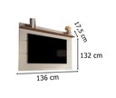 Ver imagem 3 de Painel Vivare 1.36 Off White/Freijó - Germai Móveis