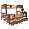 Beliche Casal Solteiro de Madeira Merk com Cama Auxiliar Casal - 6
