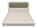 Ver imagem 6 de Conjunto King Cama Cabeceira Sofia Estofada Linho Aveludado Bege/Fendi