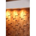 Ver imagem 2 de Mosaico de Madeira Angelim 30x30 - Revestimentos Decoração Parede