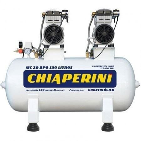 Compressor Chiaperini Mc 20bpo 150l 120lbs 4cv Mono Sem Óleo - 1
