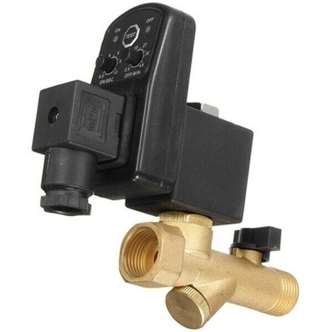 Purgador Eletrônico de Água 1/2" 16 Bar 220V com Registro