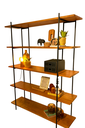 Ver imagem 2 de Estante Industrial para Sala Escritorio Estilo Rustico
