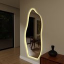 Ver imagem 1 de Espelheira 210x75 E06 Couro Simples Caramelo Sup Par Led Neutro Bivolt Touch
