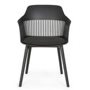Ver imagem 3 de Kit 8 Cadeira Marcela Montreal em Polipropileno Assento Estofado Preto