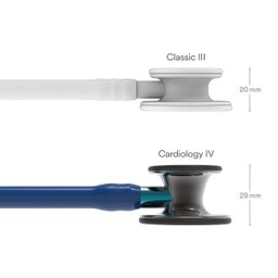 Estetoscopio 3m Littmann Cardiology Iv 6202 Azul com Espelhado e Conector Azul - 4