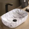 Cuba Apoio Evier Grey Marble Banheiro Lavabo Marmorizado - 1