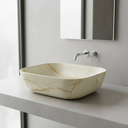 Ver imagem 2 de Cuba Apoio Evier Ivory Marble Banheiro Lavabo Marmorizado