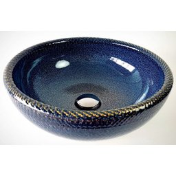 Cuba de Apoio Evier Art Blue 41x15 Hand Made - 3