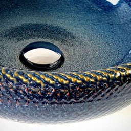 Cuba de Apoio Evier Art Blue 41x15 Hand Made - 4