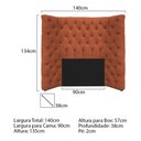 Ver imagem 4 de Kit Cabeceira e Calçadeira Baú Solteiro Everest P02 90cm para Cama Box Suede Terracota