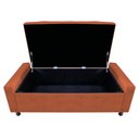 Ver imagem 5 de Kit Cabeceira e Calçadeira Baú Solteiro Everest P02 90cm para Cama Box Suede Terracota