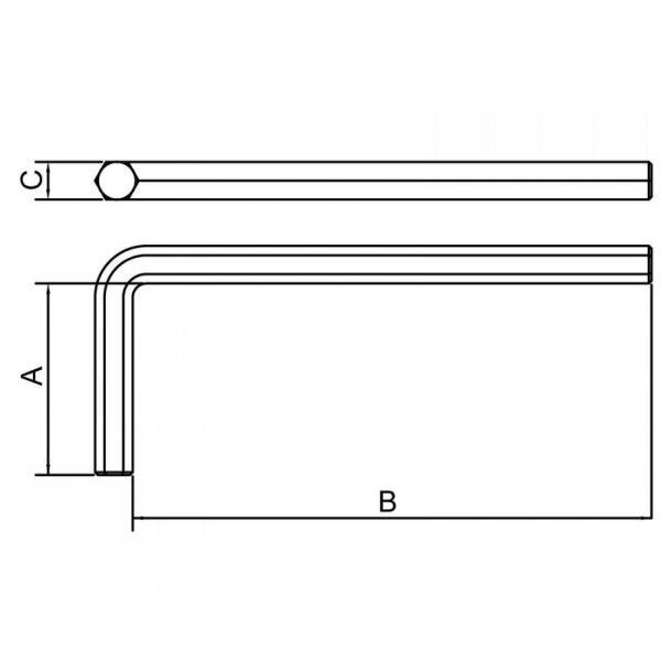 Chave Hexagonal Extra Longa 3/16" Tramontina - 2