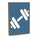 Ver imagem 1 de Quadro Decorativo Musculação Minimalista Ii com Moldura Filete
