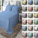 Ver imagem 2 de Jogo de Cama King Size Algodão 180 Fios 4 Peças Liso Moderno