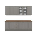 Ver imagem 3 de Cozinha Compacta 240cm 6 Peças 11 Portas 3 Gavetas Americana Henn