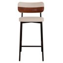Ver imagem 6 de Banqueta Alta Bar Estofada Kit 3 Ella M25 Linho Areia/whisky - Mpozenato
