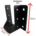 Ver imagem 2 de Kit 04 Pç - Suporte Viga Parede Pergolado Madeiramento Prático 5cmx10cm