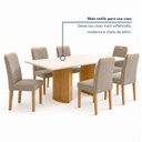 Ver mais imagens de Conjunto de Mesa de Jantar 6 Lugares Isla e Carol MDF Cinamomo Off White Bege