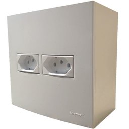 Caixa Versatil Sobrepor Branco - 4x4" 2 Interruptor paralelo - 2