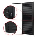 Ver imagem 2 de Porta de Correr Alumínio Preto Parede 1 Folha Veneziana Fechada Maxx - 215x85