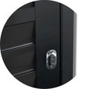Ver imagem 3 de Porta de Correr Alumínio Preto Parede 1 Folha Veneziana Fechada Maxx - 215x85