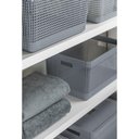 Ver imagem 3 de Kit de Cesto Organizador Grid Preto com Tampa 02 Peças