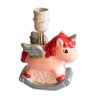 Abajur Luminária Infantil Unicórnio Rosa Porcelana 36cm Kids - 2