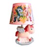 Abajur Luminária Infantil Unicórnio Rosa Porcelana 36cm Kids - 1
