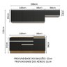 Armário de Cozinha Completa 260cm Rustic/Preto Glamy Madesa 03 - 4