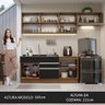 Armário de Cozinha Completa 260cm Rustic/Preto Glamy Madesa 03 - 6