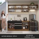 Ver imagem 6 de Armário de Cozinha Completa 260cm Rustic/Preto Glamy Madesa 03