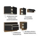 Ver imagem 5 de Armário de Cozinha Completa 260cm Rustic/Preto Glamy Madesa 03