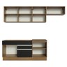 Armário de Cozinha Completa 260cm Rustic/Preto Glamy Madesa 03 - 7
